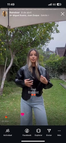 Customer photo review of Chaqueta Flecos P.U.  Black