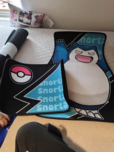 Customer photo review of Snorlax Car Floor Mats Custom Anime Car Interior Accessories