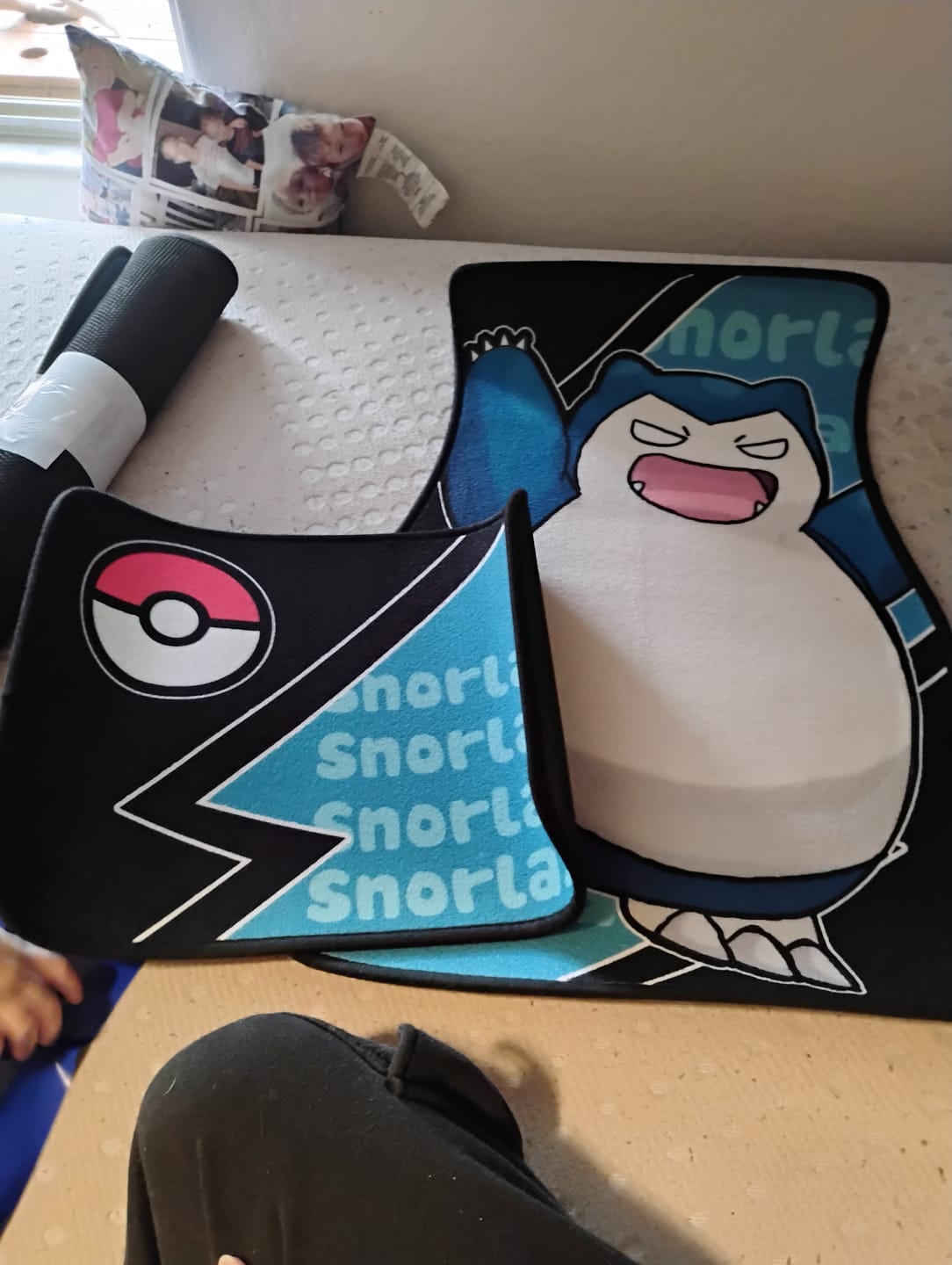 Customer photo review of Snorlax Car Floor Mats Custom Anime Car Interior Accessories