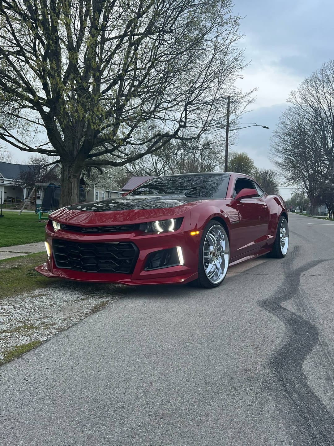 Customer photo review of 2010-2015 Chevy Camaro ZL1 Front Bumper Conversion 7pcs Full Kit Flat BLK