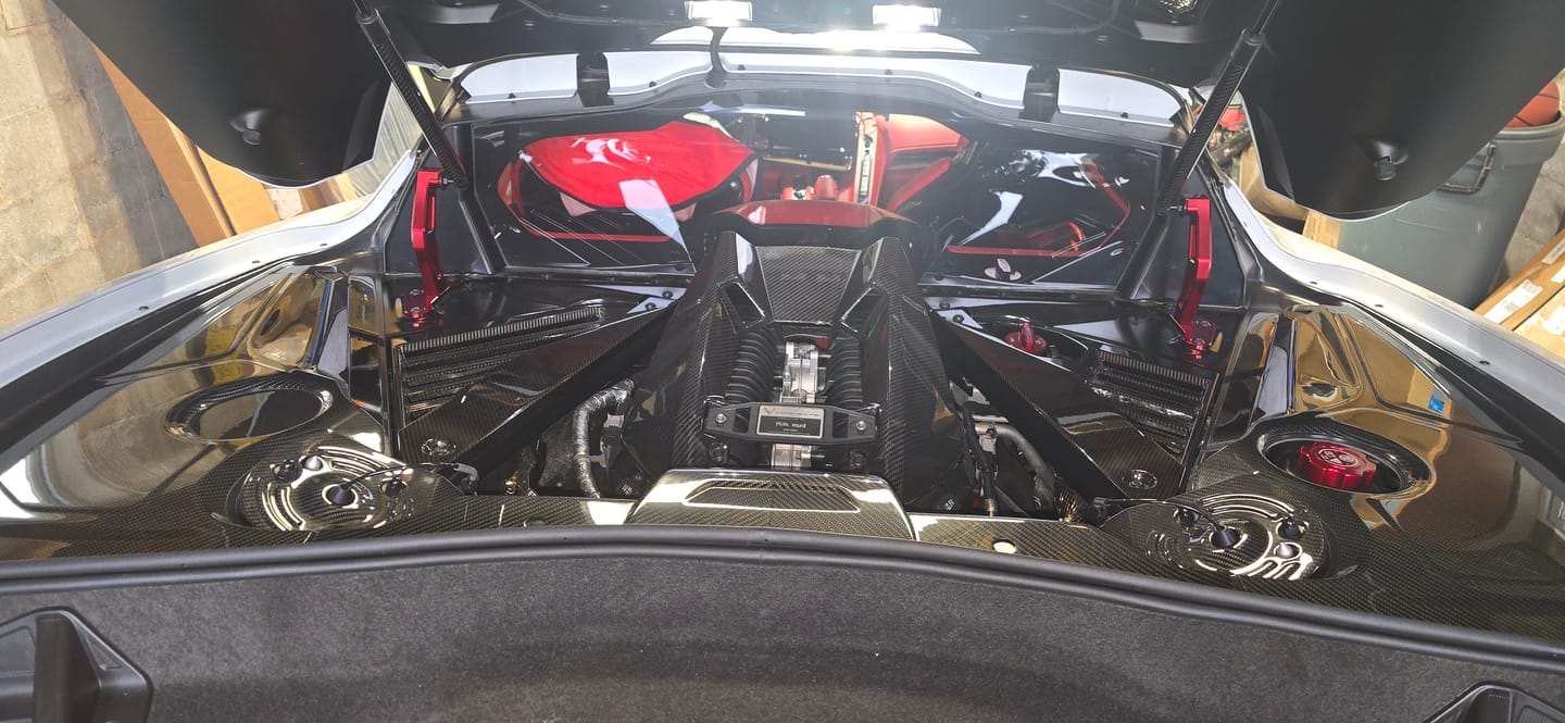 Customer photo review of Corvette C8 Coupe Engine Bay Panel Cover (3-Pieces Version)