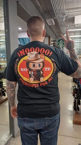Customer photo review of Playera Labubu Norteño "NO TE PREOCUPES POR MI"