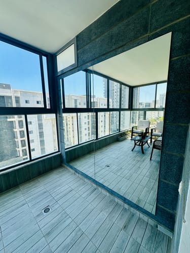 Customer photo review of מראה ללא מסגרת לפי מידה