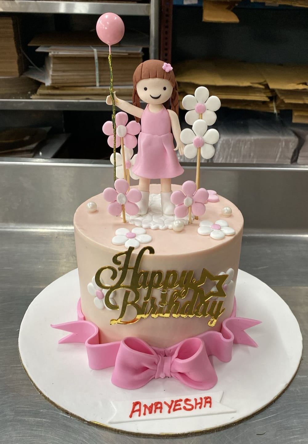 Customer photo review of Floral Girl Cake