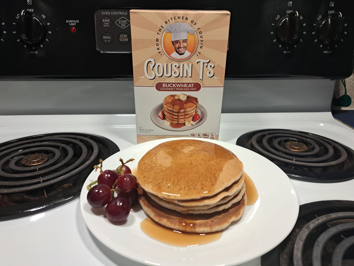 Customer photo review of Cousin T's Gourmet Buckwheat Pancake Mix