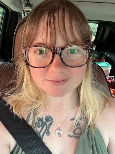 Customer photo review of Kitten Eyeglasses