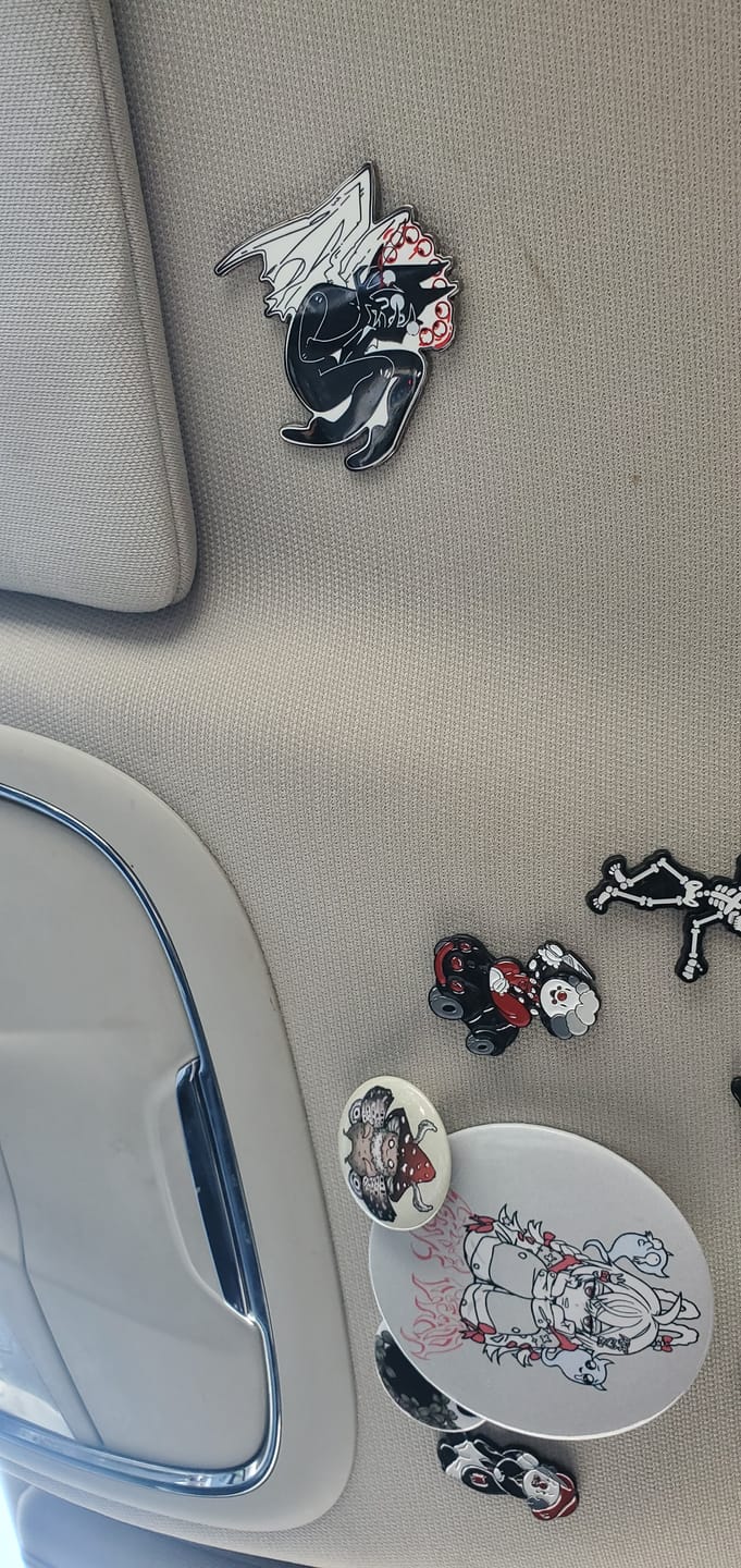 Customer photo review of Gore Angel Enamel Pins