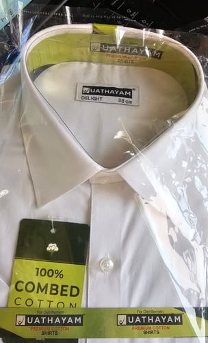 Customer photo review of Minister - 100% Cotton Formal White Shirt For Men | Uathayam