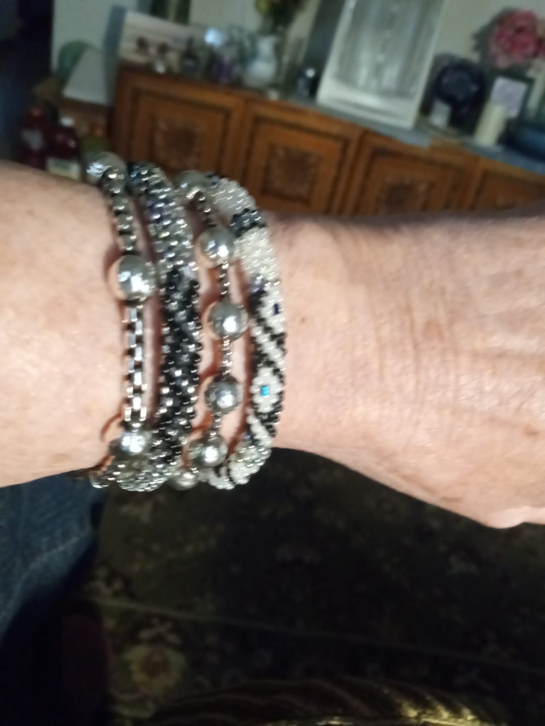 Customer photo review of Nightfall Grab Bag - 6 bracelet sets!
