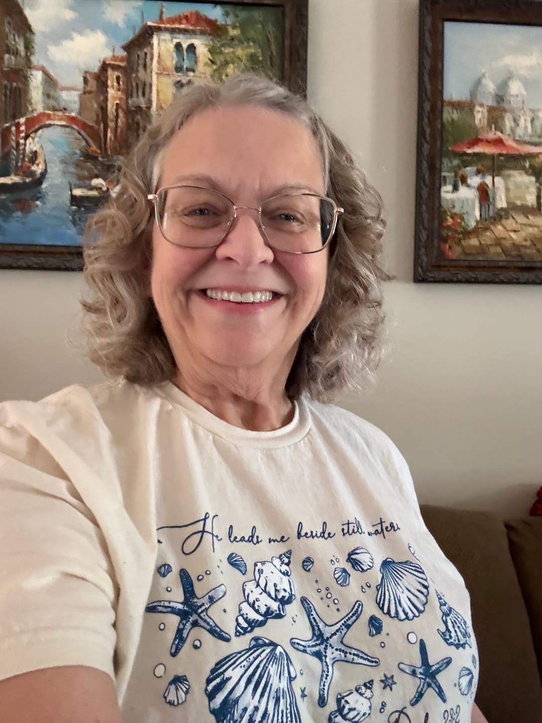 Customer photo review of Still Waters Seashell Tee