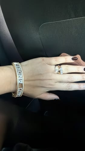 Customer photo review of Bracciale Nome Manetta Base Zirconata