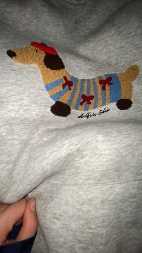 Customer photo review of Aelfric Eden Cartoon Dachshund Hoodie