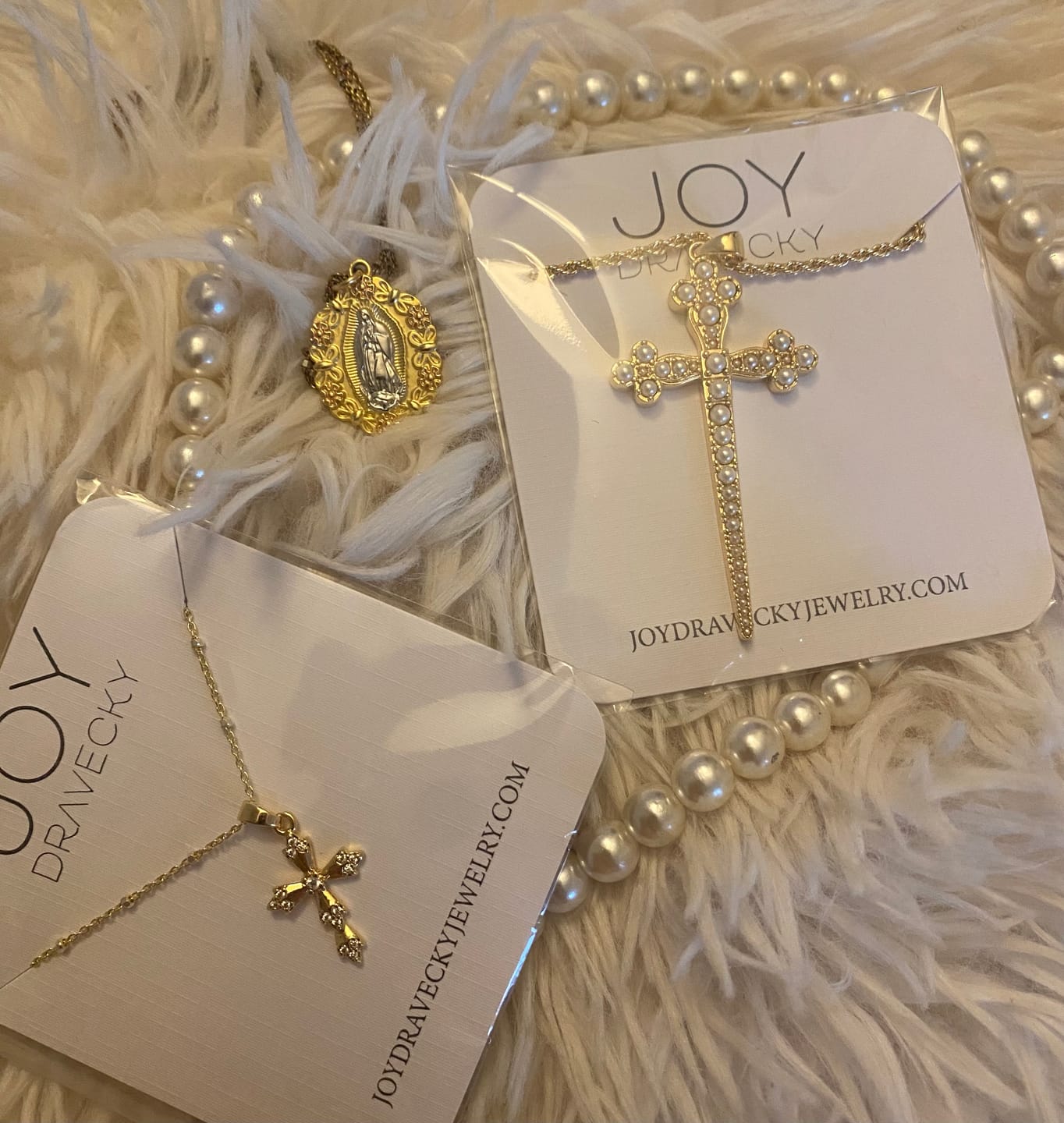 Customer photo review of Athena Cross - Pearl