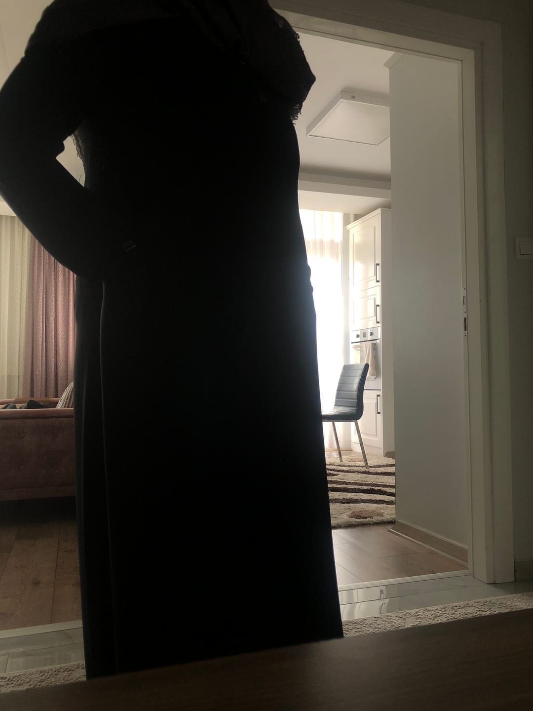 Customer photo review of Oval Cepli Çıt Çıt Detaylı İnce Dokuma Kumaş Ferace-5118