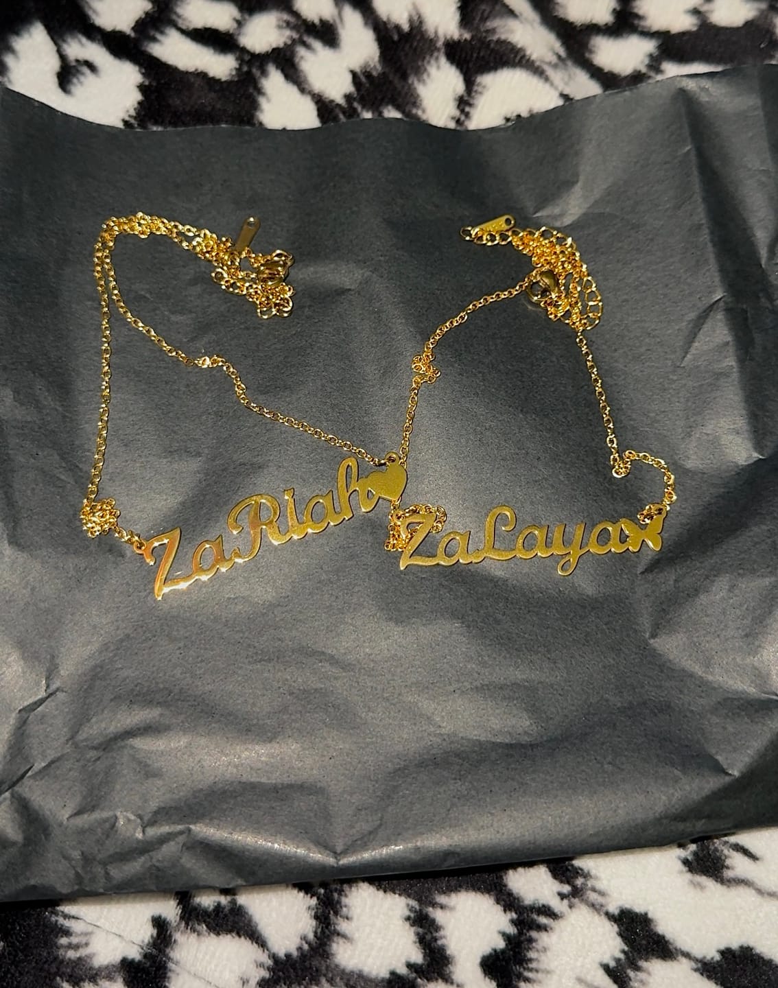 Customer photo review of Kids Butterfly Name Necklace