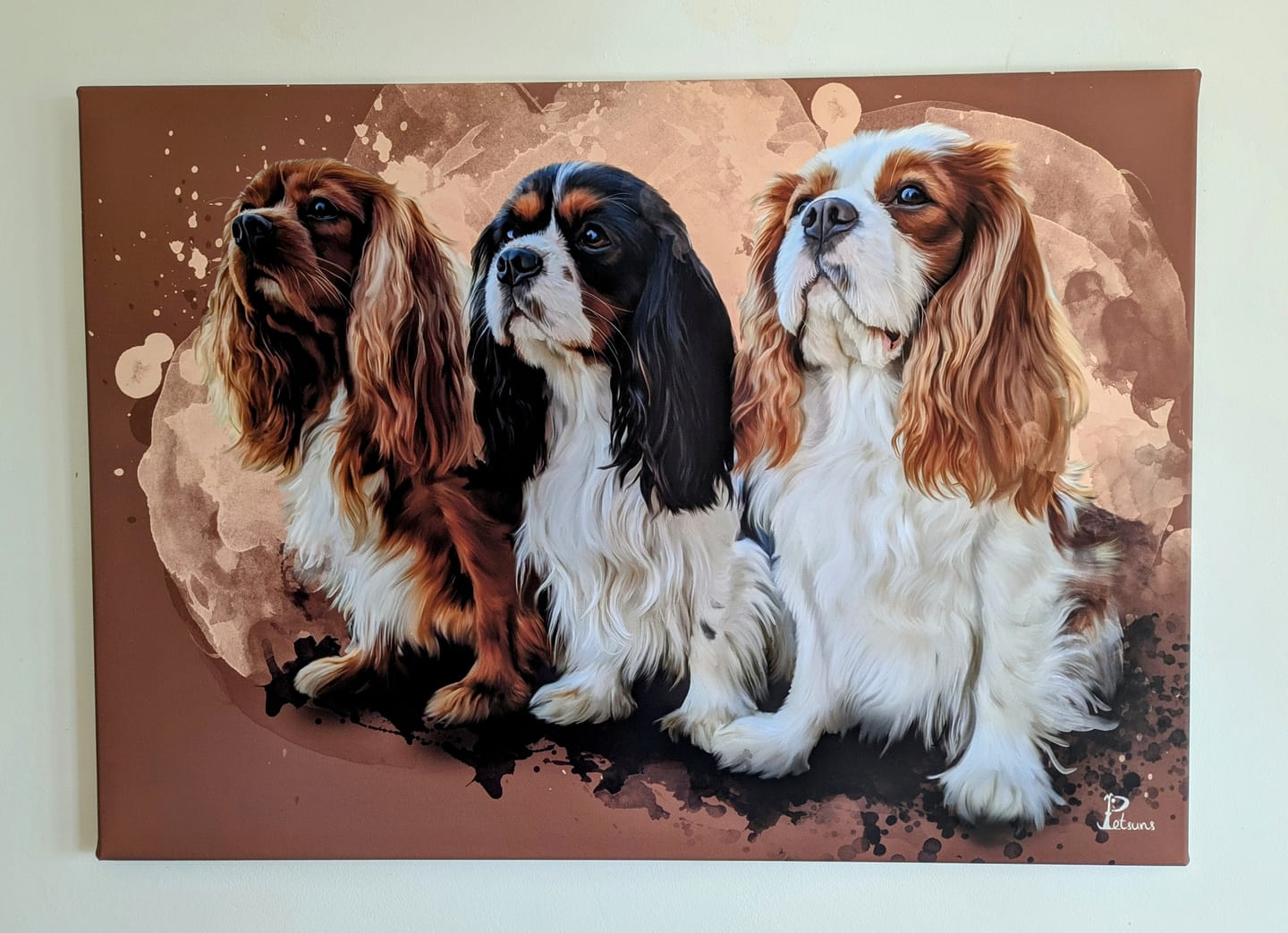 Customer photo review of Handgemaltes Haustierportrait auf Premium Leinwand im Ink Stil