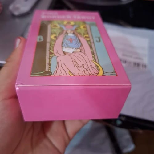 Customer photo review of Pink Border Tarot Card Deck with Guidebook 78Pcs