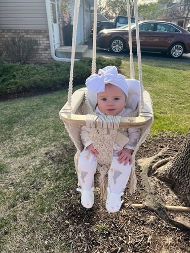 Customer photo review of Macrame Swing & Love Mom Bodysuit Bundle