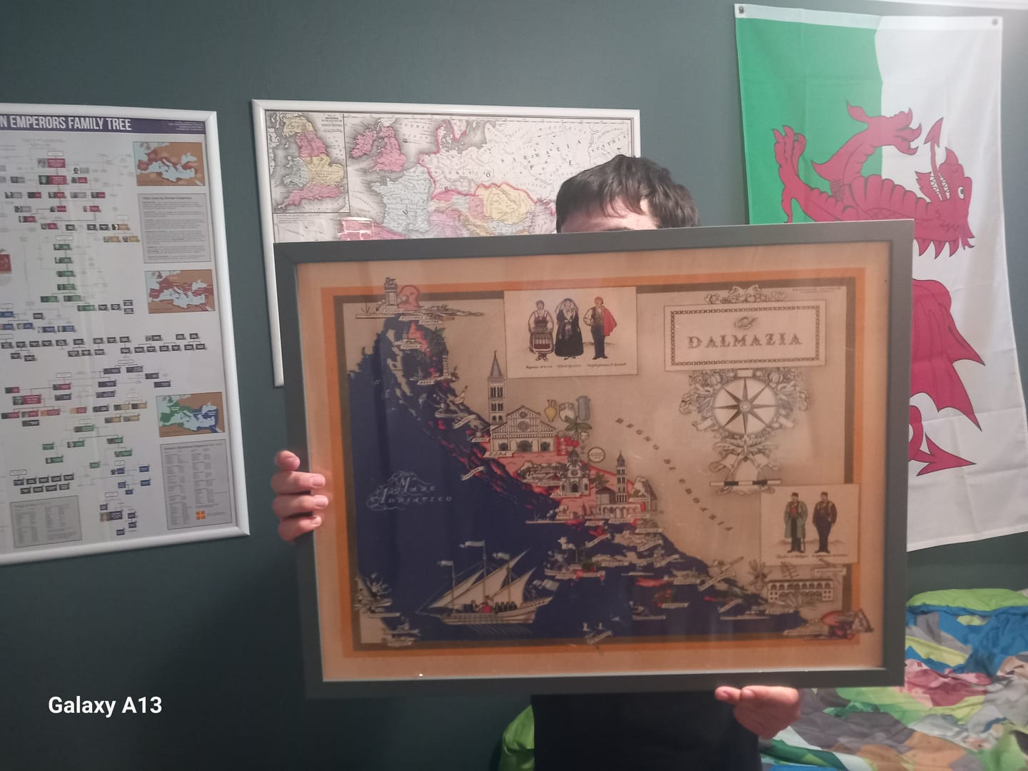 Customer photo review of Old Map of Dalmatia, Croatia by De Agostini, 1938: Kingdom of Italy, Split, Zara, Sebenico, Ragusa, Cattaro