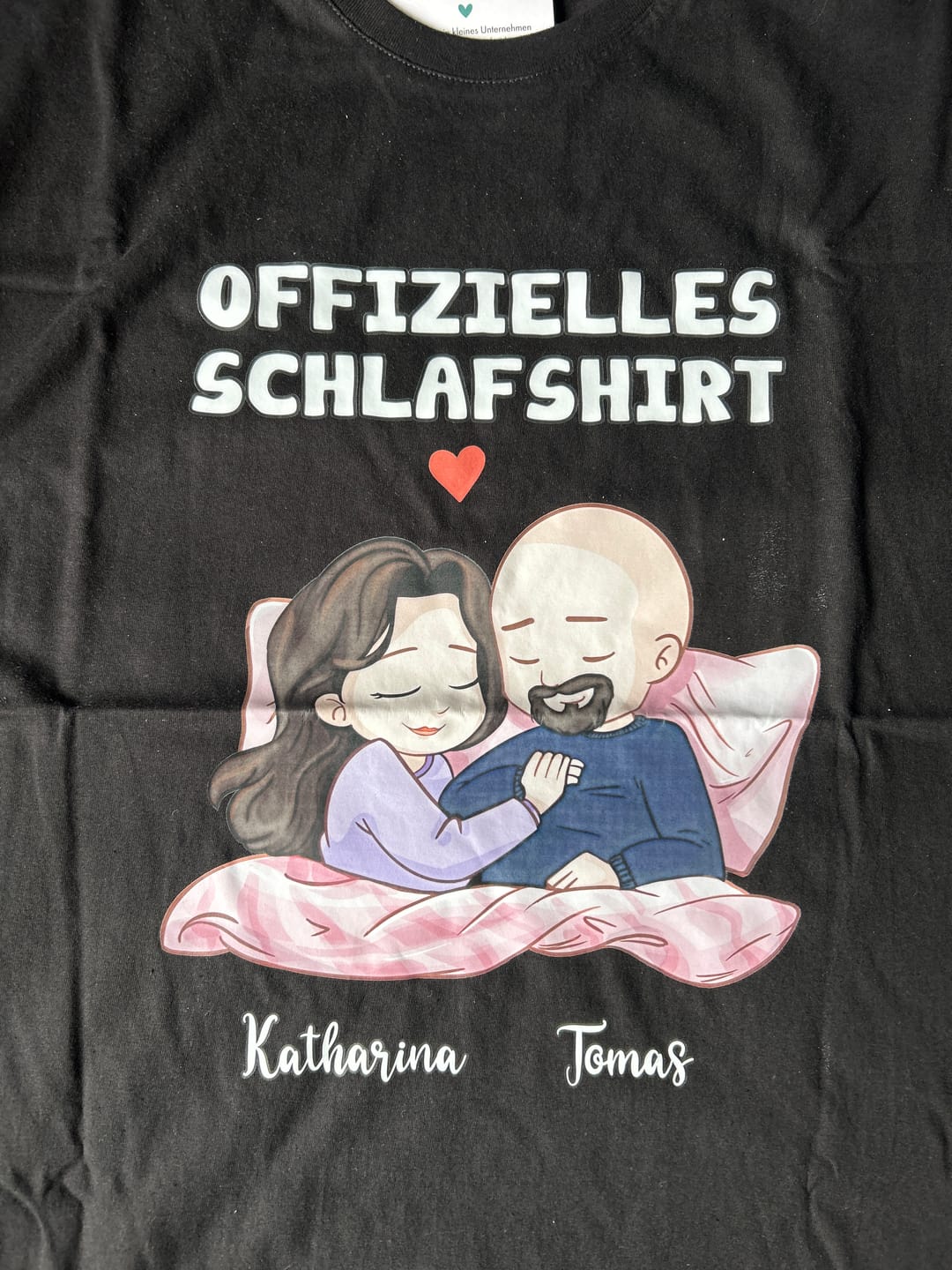 Customer photo review of Offizielles Schlafshirt - Personalisiertes T-Shirt für Paare