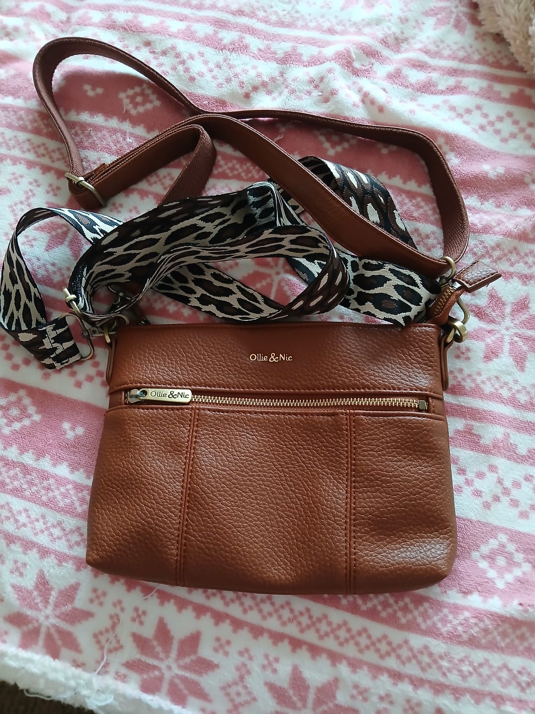 Customer photo review of Blake Mini Crossbody - Tan