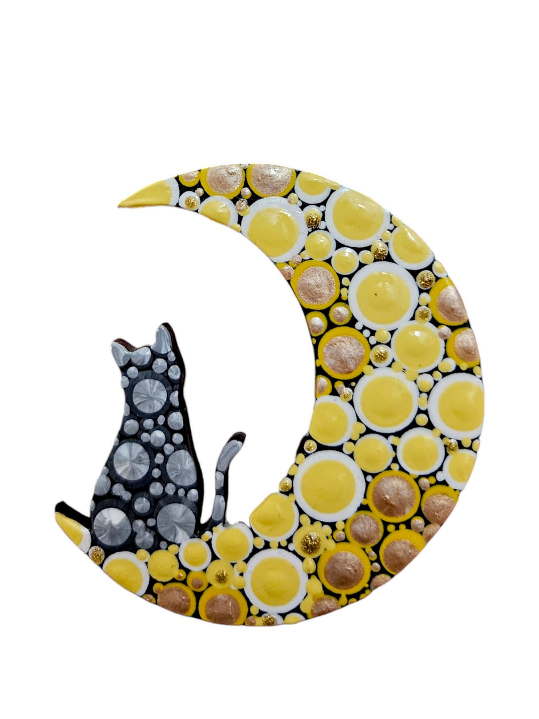 Customer photo review of Unfinished Wood Cat and Moon Silhouette Shape - Craft - up to 36"