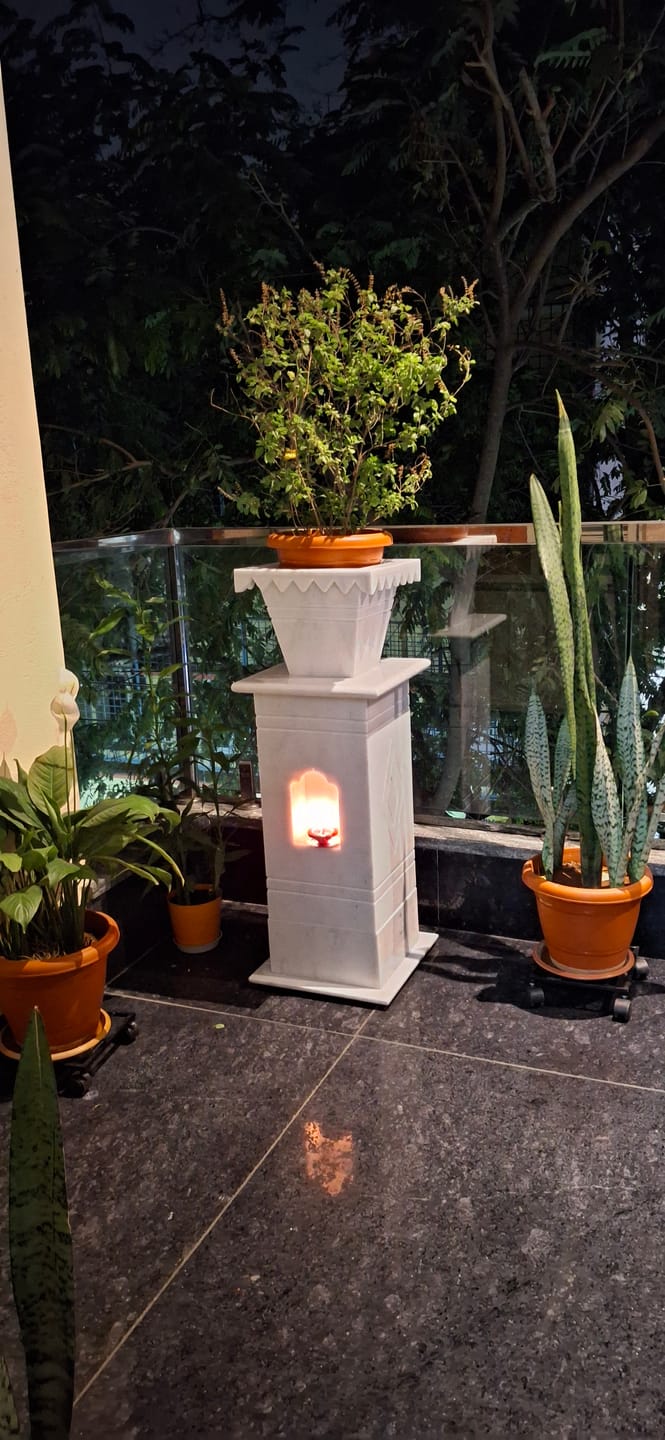 Customer photo review of Marble Tulsi Pot, White Marble - Handicraft Bazaar