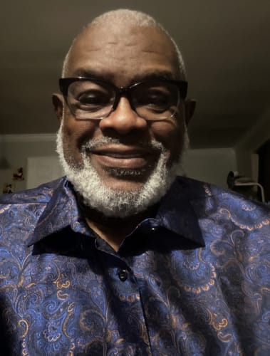 Customer photo review of Barry.wang Button Down Shirt Blue Golden Floral Long Sleeve Shirt