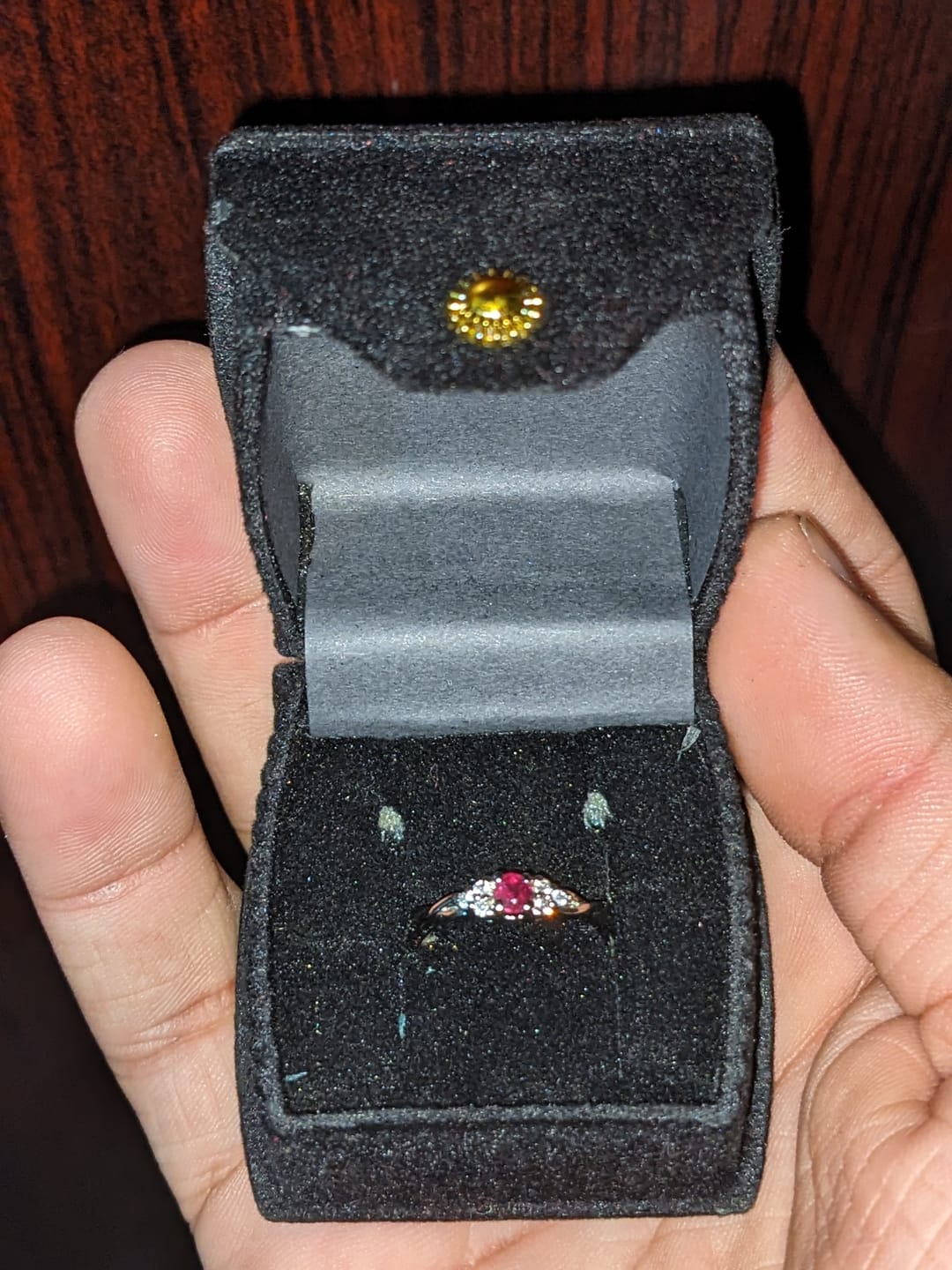 Customer photo review of BLOODSTONE BOND RING