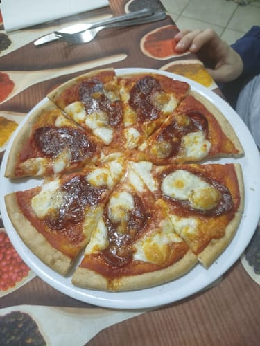 Customer photo review of Pizza SENZA GLUTINE E LATTOSIO