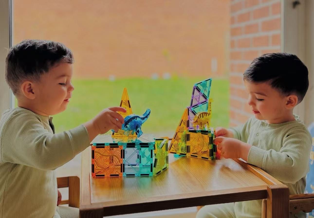 Customer photo review of Magnetic Tiles Dinosaur 49 Pcs