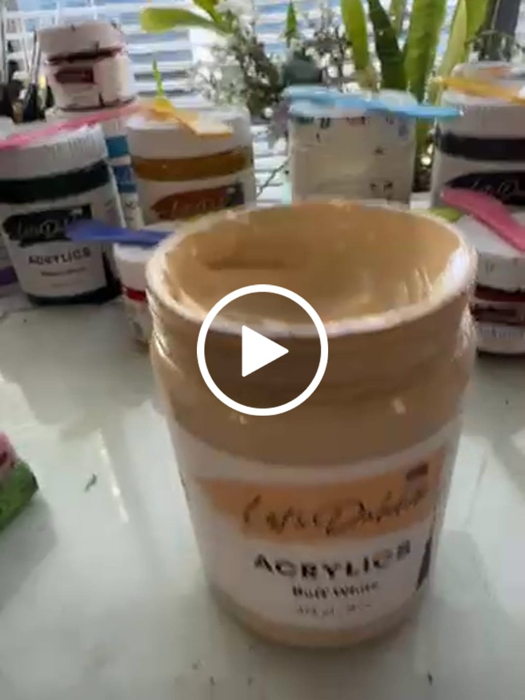 Customer video review of DabblePaints™️ Buff White — Thick-Body Acrylic Paint
