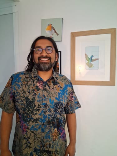 Customer photo review of Chemise à manches courtes respirante à motif floral rétro pour homme