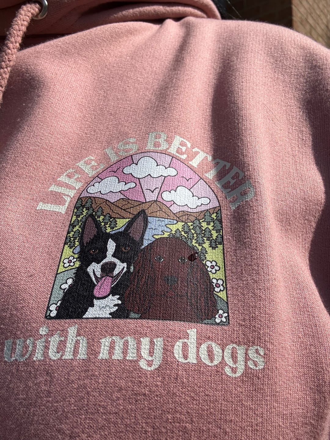 Customer photo review of Personalised Life is Better with your dog Hoody