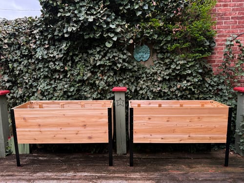 Customer photo review of 18" x 48" Raised Garden Bed - 30" TALL