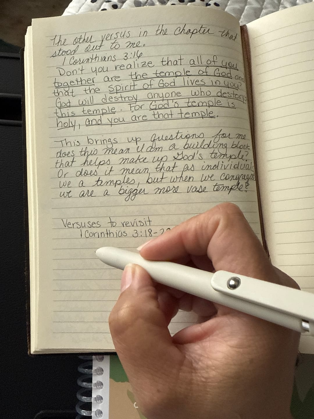 Customer photo review of Spiral Bible™ Pastel Pen Pack