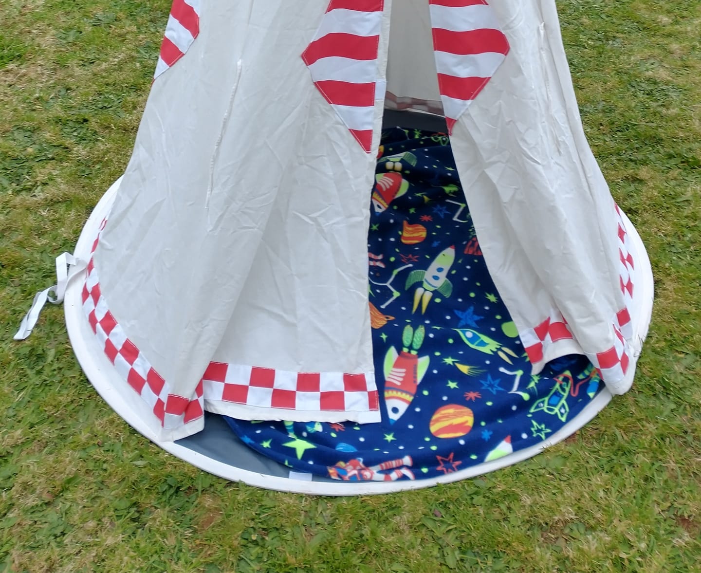 Customer photo review of Rockets in Outer Space Anti Pill Polar Fleece Fabric