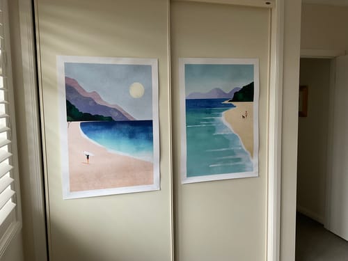 Customer photo review of Surf Beach by Henry Rivers Art Print
