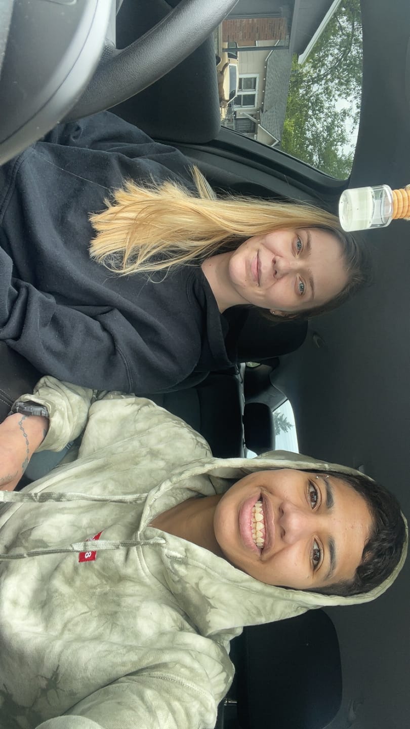 Customer photo review of 80Eighty® Tie Dye Olive Hoodie