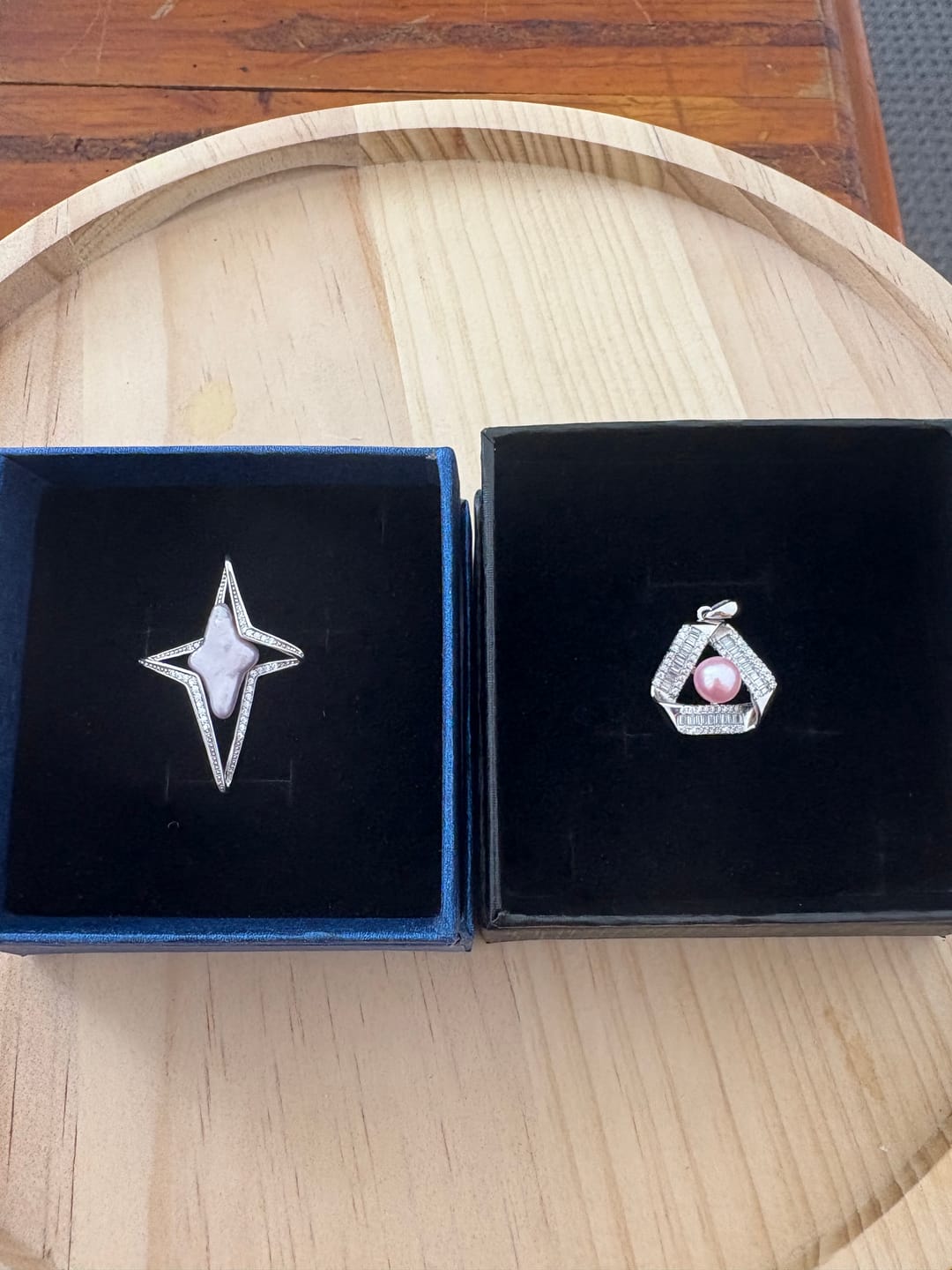 Customer photo review of DIY Mount Pendant - 925 Sterling Silver Large Rhinestone Star Cross