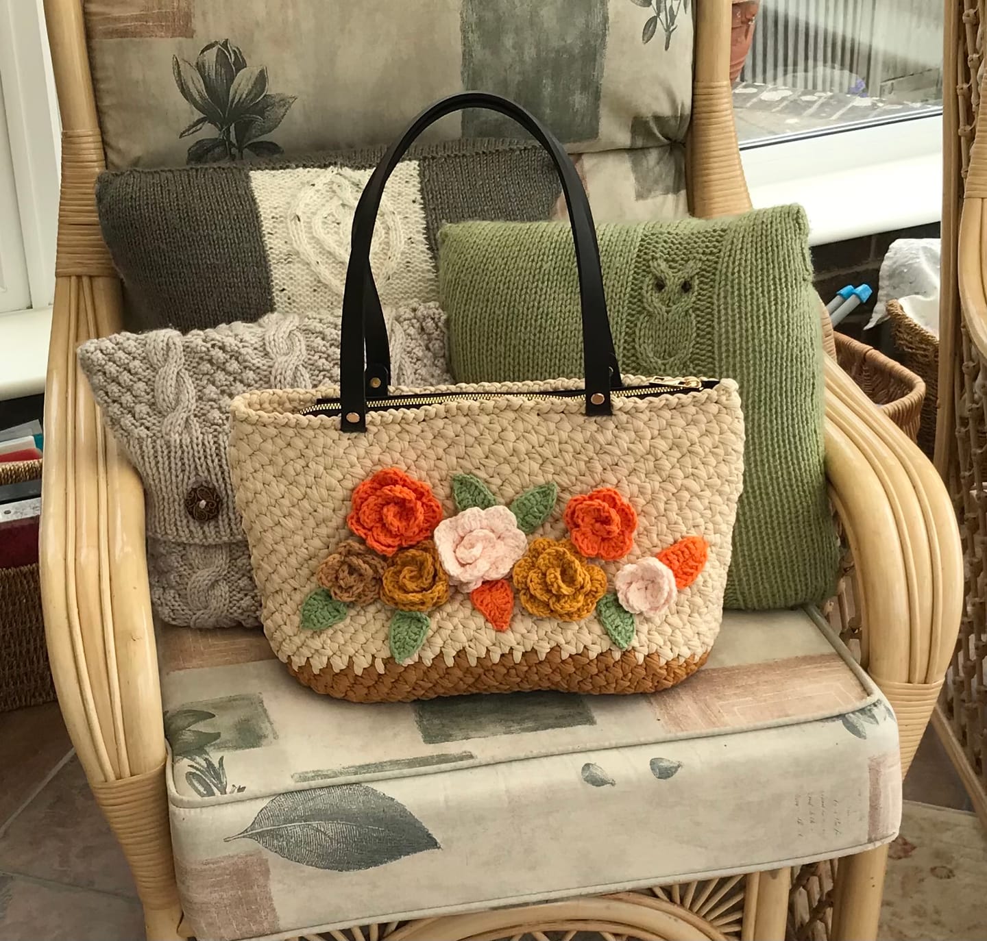 Customer photo review of CrochetPark™ PetalBloom crochet Shoulder Tote Kit