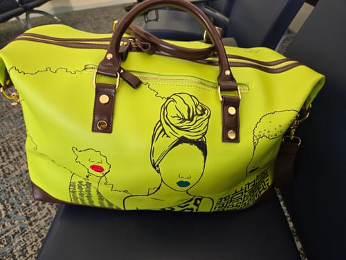Customer photo review of Mahogany Lime Green Travel Bag