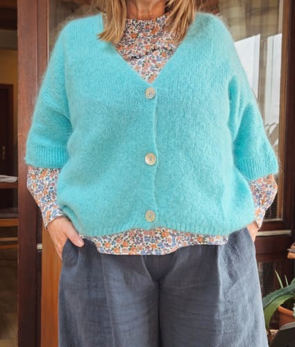 Customer photo review of Gilet Hana Turquoise