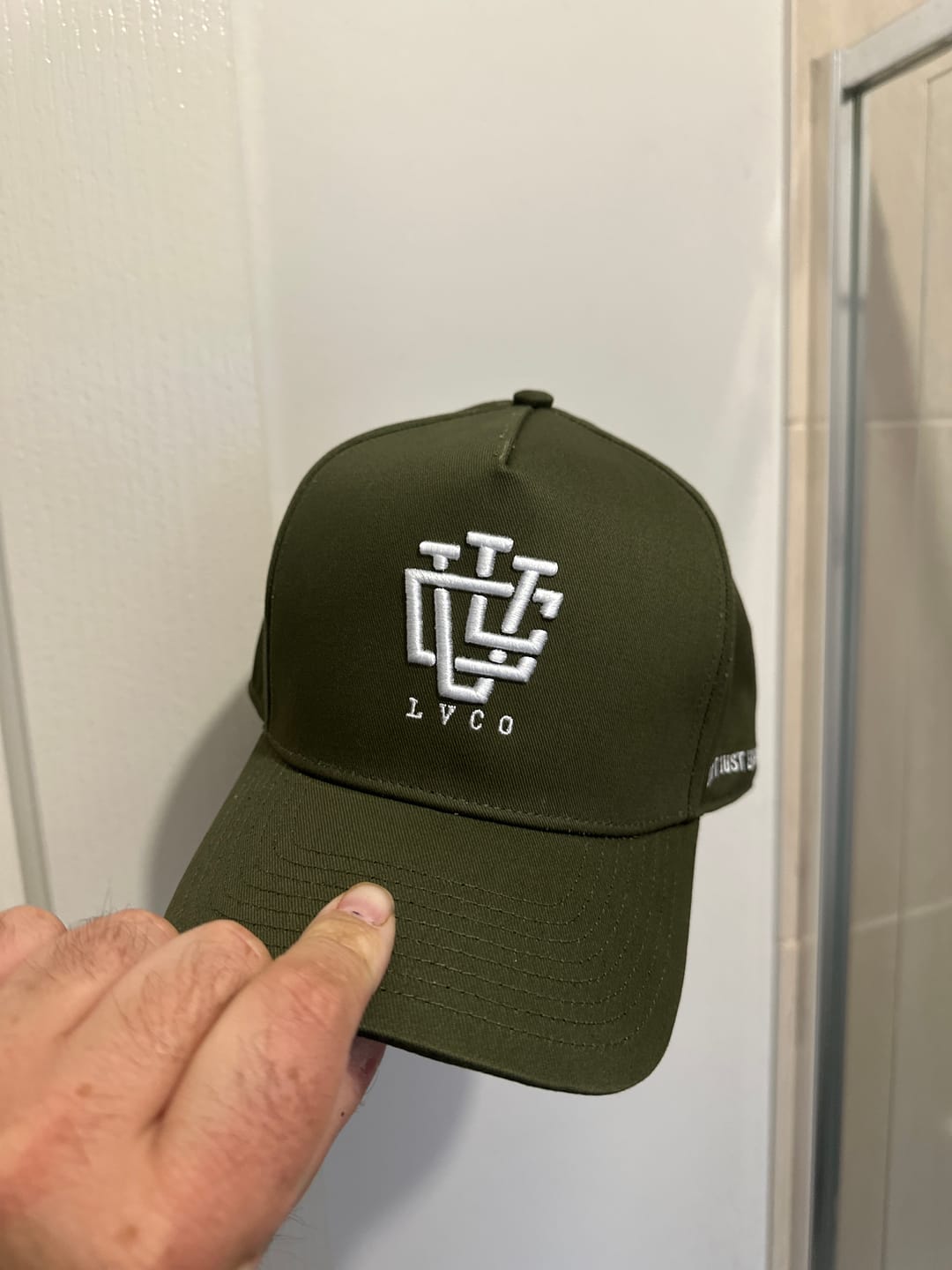 Customer photo review of LVCO "Khaki White" A-Frame Snapback