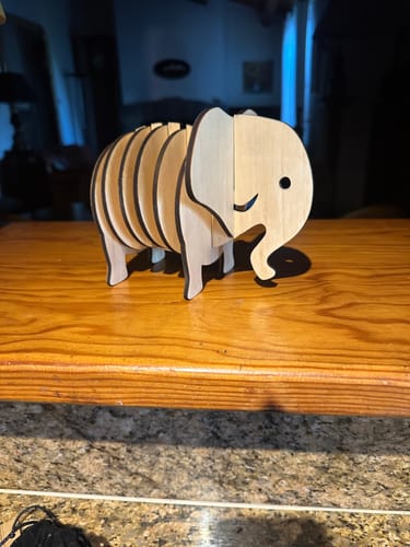 Customer photo review of Elephant coasters laser cut file svg