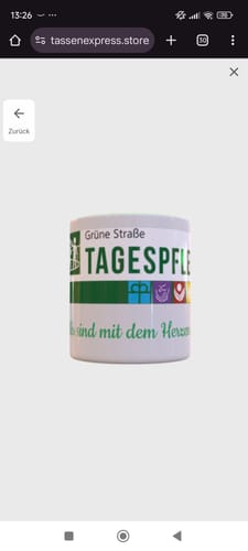 Customer photo review of TassenExpress - Becher Keramik Tasse mit Logo bedruckt 325ml Firmenlogo