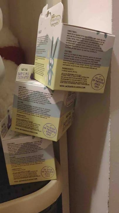 Customer photo review of Jack N’ Jill Steril Bebek Diş ve Damak Mendili - 25'li Paket (Kasada Ekstra %15 İndirim)