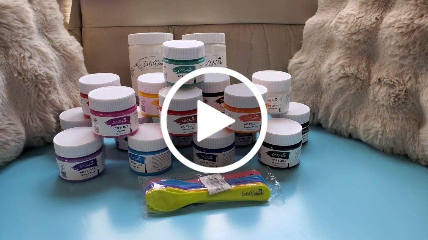 Customer video review of Let's Dabble First 5 Paint Bundle