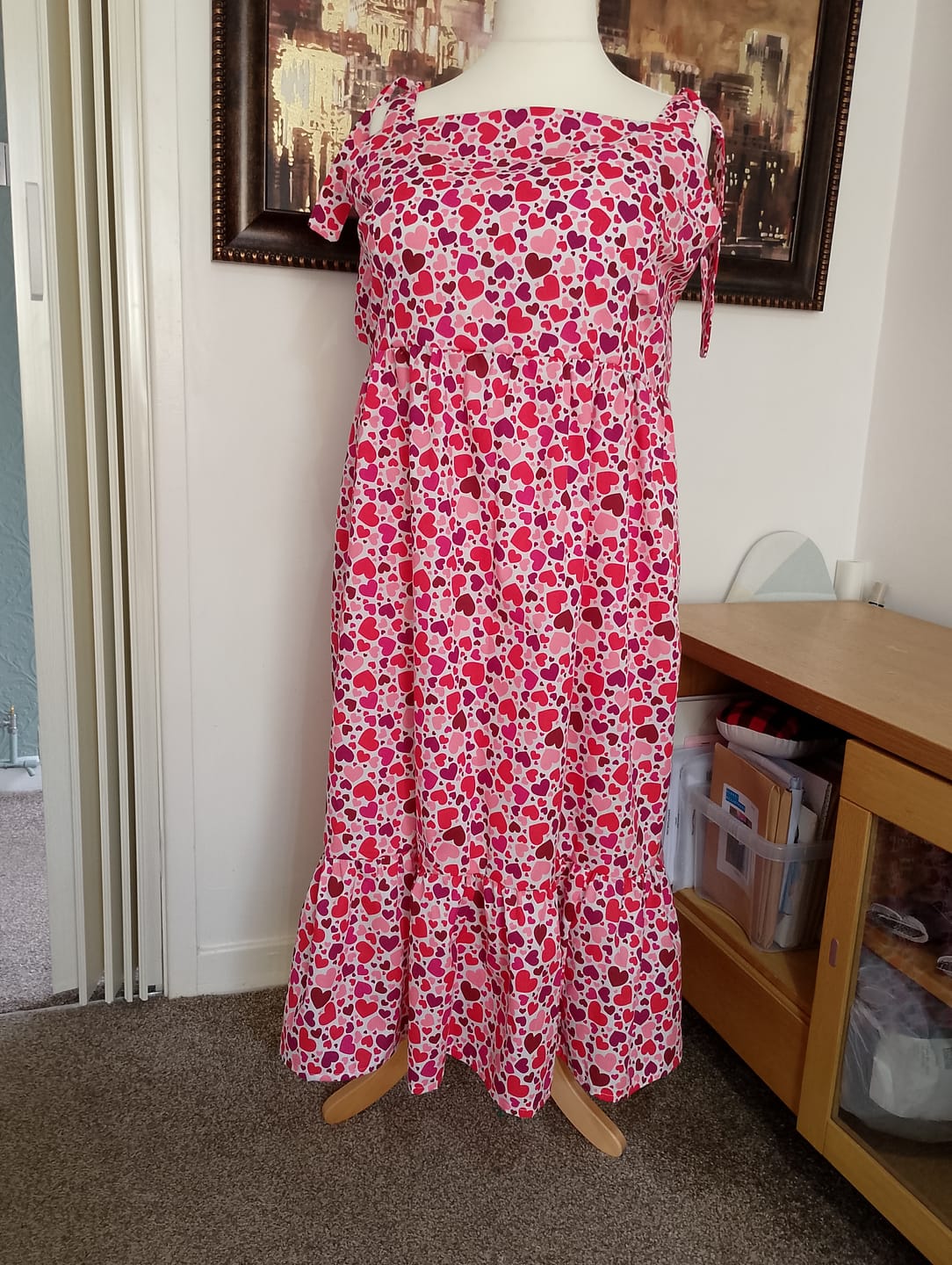 Customer photo review of All Over Hearts Polycotton Fabric