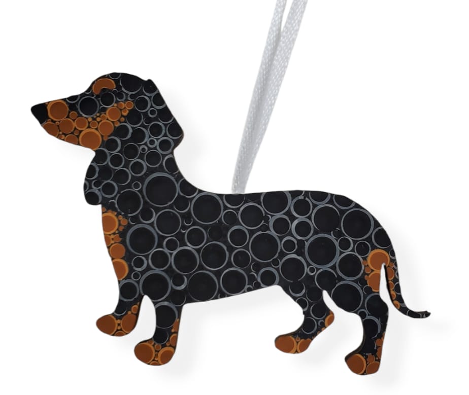 Customer photo review of Unfinished Wood Wiener Dog - Dachshund Puppy Shape - Animal - Pet - Craft - up to 24" DIY
